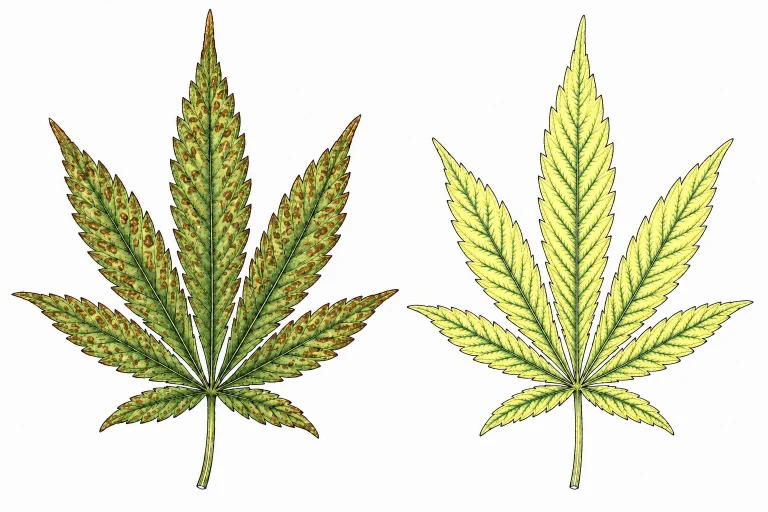 Zink Überschuss Cannabis im Vergleich zu Eisenmangel Chlorose